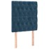 Cama box spring colchón y LED terciopelo azul oscuro 90x190