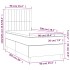Cama box spring colchón y LED terciopelo rosa 90x200