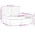 Cama box spring colchón y LED terciopelo gris claro 180x200