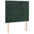 Cama box spring colchón y LED terciopelo verde oscuro 90x190