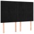 Cama box spring colchón y LED terciopelo negro 140x200