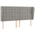 Cama box spring colchón y LED terciopelo gris claro 180x200