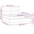 Cama box spring colchón y LED terciopelo gris claro 180x200