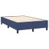 Cama box spring con colchón tela azul 120x200