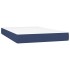 Cama box spring con colchón tela azul 120x200