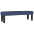 Cama box spring con colchón tela azul 140x190