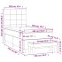 Cama box spring con colchón tela gris oscuro 100x200