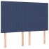 Cama box spring con colchón tela azul 140x200