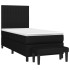 Cama box spring con colchón tela negro 100x200