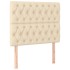 Cama box spring con colchón tela color crema 90x200