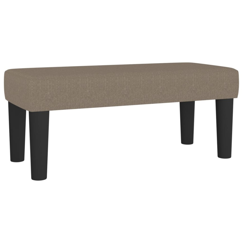Cama box spring con colchón tela gris taupe 80x200