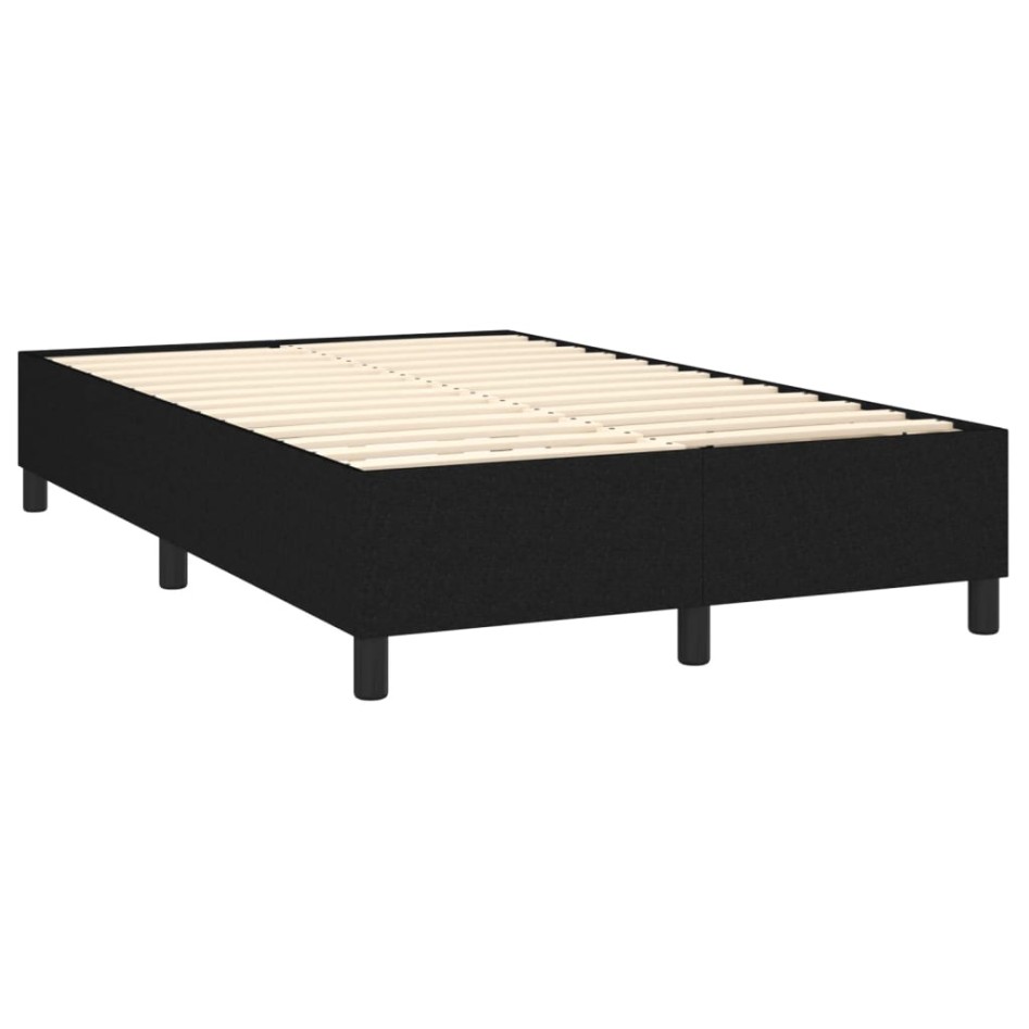 Cama box spring con colchón tela negro 120x200