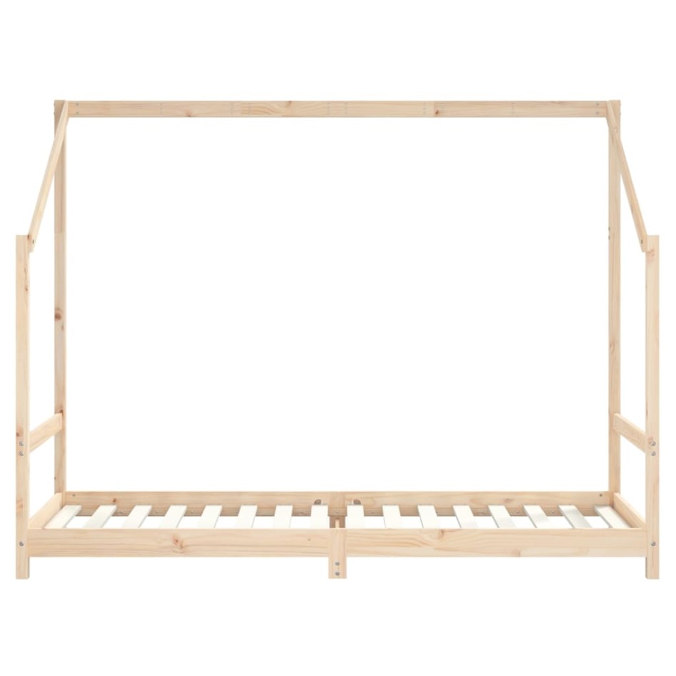 Estructura de cama para niños madera maciza de pino 90x200