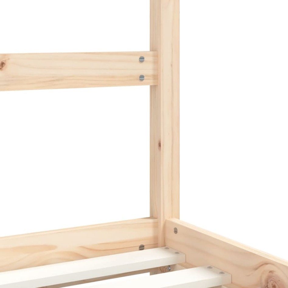 Estructura de cama para niños madera maciza de pino 90x200