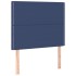 Cama box spring con colchón tela azul 80x200
