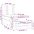 Cama box spring con colchón tela azul 90x190
