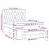 Cama box spring con colchón tela marrón oscuro 140x190