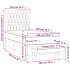 Cama box spring con colchón tela color crema 100x200