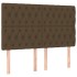 Cama box spring con colchón tela marrón oscuro 140x200