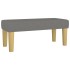 Cama box spring con colchón tela gris oscuro 100x200