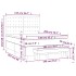 Cama box spring con colchón tela marrón oscuro 140x200