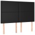 Cama box spring con colchón cuero sintético negro