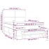 Cama box spring con colchón cuero sintético negro