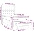 Cama box spring con colchón cuero sintético negro 90x190