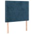 Cama box spring con colchón terciopelo azul oscuro 90x190