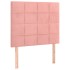 Cama box spring con colchón terciopelo rosa 80x200