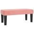 Cama box spring con colchón terciopelo rosa 80x200