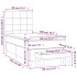 Cama box spring con colchón terciopelo rosa 80x200