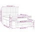 Cama box spring con colchón terciopelo gris oscuro 140x200