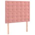 Cama box spring con colchón terciopelo rosa 90x190