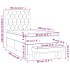 Cama box spring con colchón terciopelo azul oscuro 80x200
