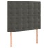 Cama box spring con colchón terciopelo gris oscuro 90x200