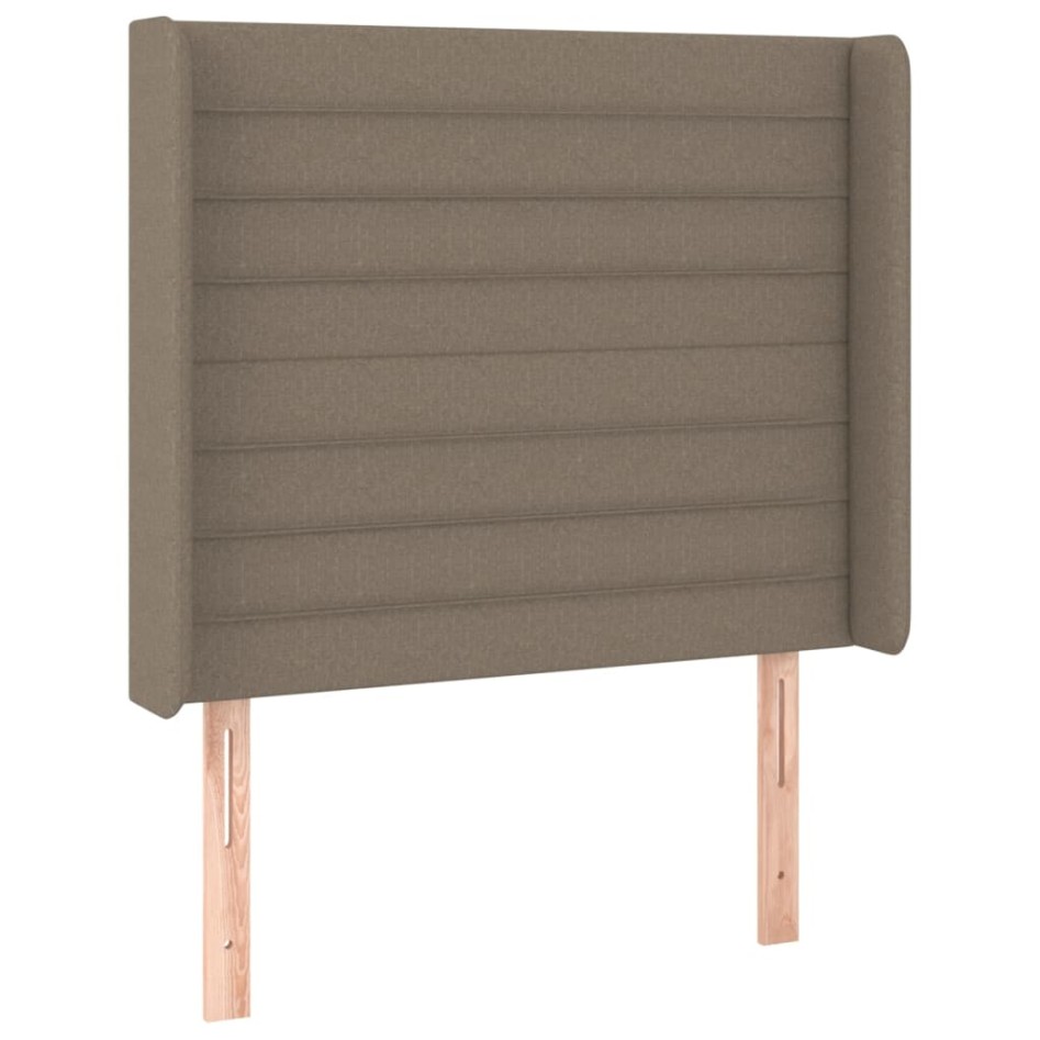 Cama box spring colchón y luces LED gris taupe 80x200