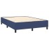 Cama box spring colchón y luces LED tela azul 140x200