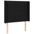 Cama box spring colchón y luces LED tela negro 100x200