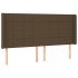 Cama box spring colchón luces LED tela marrón oscuro