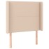 Cama box spring colchón LED cuero sintético capuchino 90x200