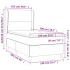 Cama box spring colchón LED cuero sintético capuchino