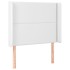 Cama box spring colchón y LED cuero sintético blanco 100x200