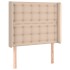 Cama box spring colchón LED cuero sintético capuchino 90x190