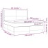 Cama box spring colchón y LED terciopelo gris claro 160x200