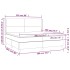 Cama box spring colchón y LED terciopelo gris oscuro 200x200