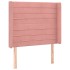 Cama box spring colchón y LED terciopelo rosa 80x200