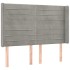 Cama box spring colchón y LED terciopelo gris claro 140x200