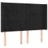 Cama box spring colchón y LED terciopelo negro 140x200