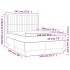 Cama box spring colchón y LED terciopelo rosa 140x200